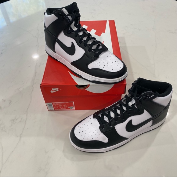 Nike Dunk Hi retro Pandas sz 10 DS - Picture 14 of 16